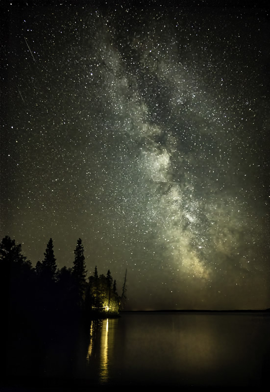 Campfire Under Milky Way by Darlene Perkin